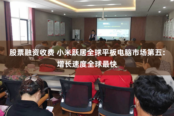 股票融资收费 小米跃居全球平板电脑市场第五：增长速度全球最快