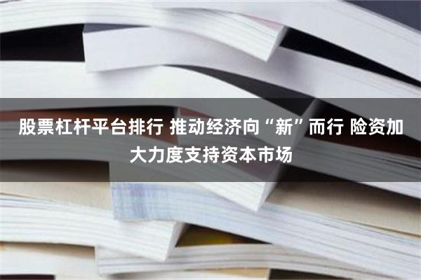 股票杠杆平台排行 推动经济向“新”而行 险资加大力度支持资本市场